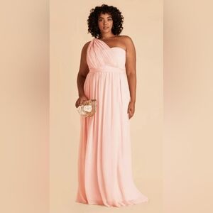 Elegant Pink Chiffon Convertible Floor-length Dess